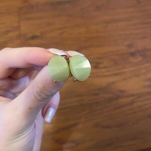 Green vintage stone earrings